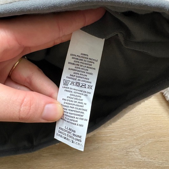 LL Bean Bean's Sherpa Fleece Full Button Jacket Women's Medium Color Cream - Picture 4 of 6
